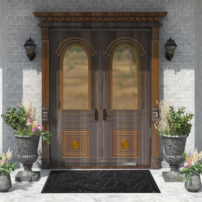 Yimobra Front Door Mat Outdoor Indoor, 29.5x17 All-Season Waterproof Door Mat Outside Entrance, All-Weather Non-Slip Outside Doormat for Garage Patio Entryway, Brown
