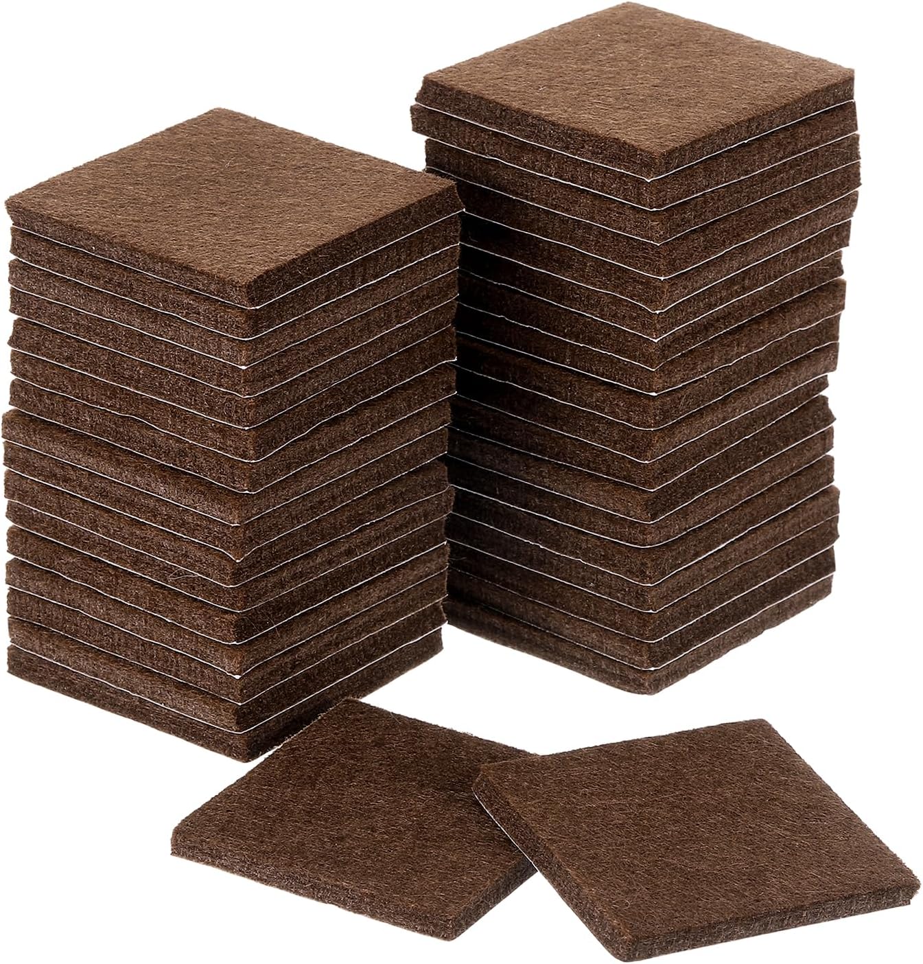 uxcell Furniture Pads, 36Pcs 1.5" - Square Self Adhesive Felt Furniture Pads, Floor Protectors for Furniture Feet Chairs Legs Hardwood Floors (Black)