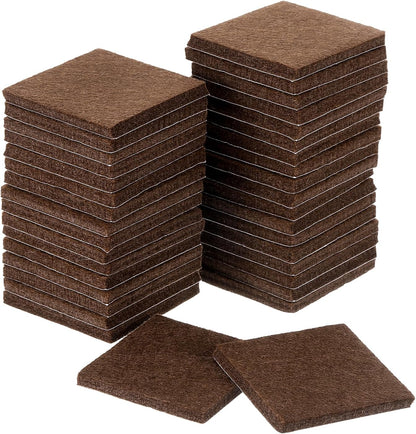 uxcell Furniture Pads, 36Pcs 1.5" - Square Self Adhesive Felt Furniture Pads, Floor Protectors for Furniture Feet Chairs Legs Hardwood Floors (Black)