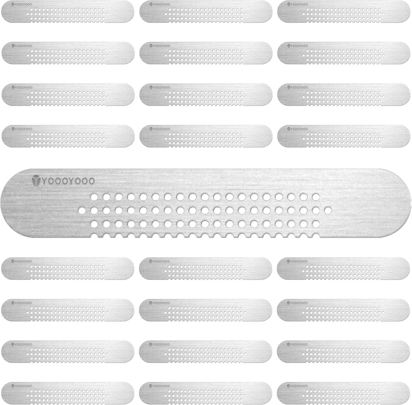 25PCS 304 Stainless Steel More Durable Window Weep Hole Screen Patch Drain Quickly PET Self Adhesive More Sticky & Waterproof (2.36in*0.59in(6cm*1.5cm))