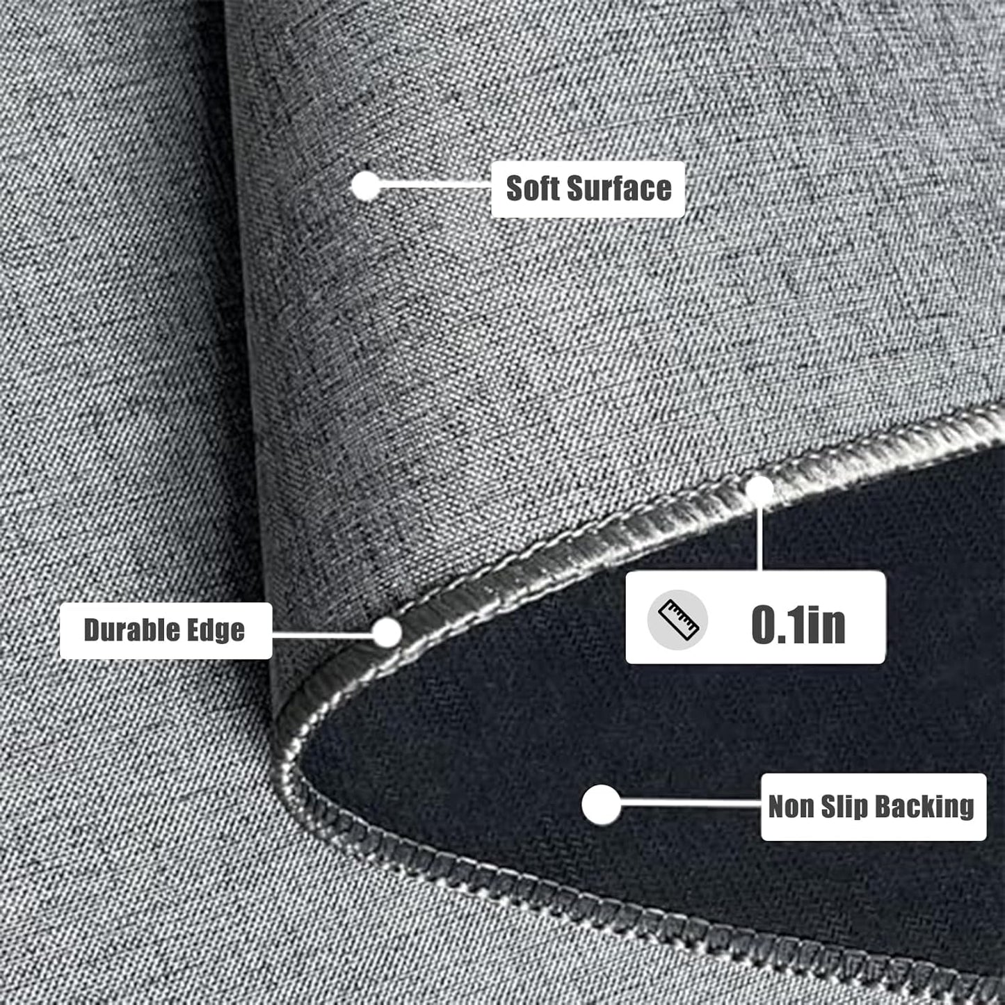 Yancorp 16"x26" Ultra Thin Bathroom Rugs,Low Profile Bath Rug,Rubber mat,Fit Under Door,Non Slip,Machine Washable Shower Rug,Dark Grey