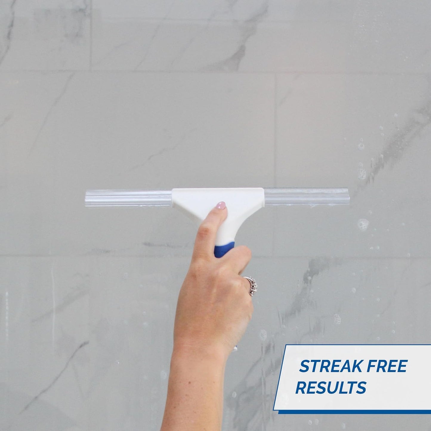 Unger 12” Glass & Surface Squeegee – Multipurpose Rubber Blade Squeegee for Shower Glass, Window Cleaning, Professional Grade Cleaning Tool for the Home