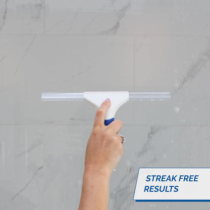 Unger 12” Glass & Surface Squeegee – Multipurpose Rubber Blade Squeegee for Shower Glass, Window Cleaning, Professional Grade Cleaning Tool for the Home