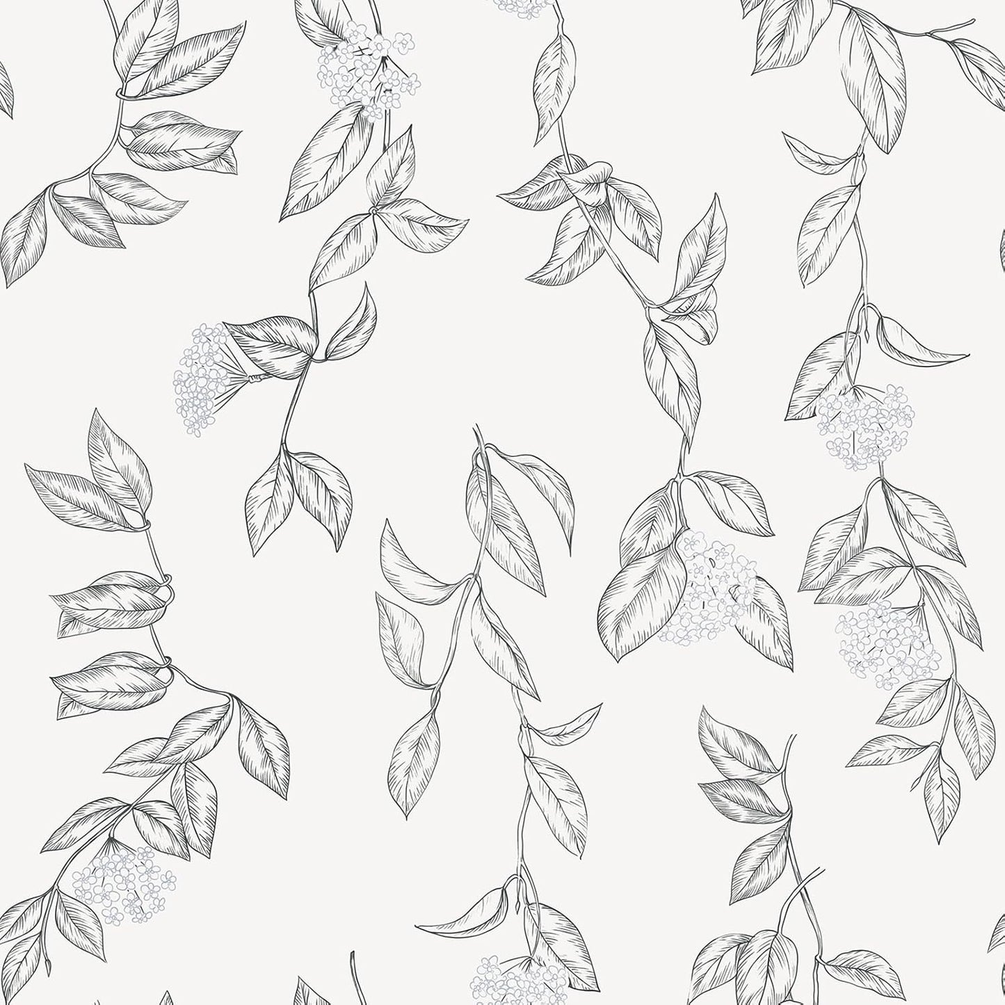 GloryTik Floral Peel and Stick Wallpaper, Removable Blue Floral Contact Paper, Self Adhesive Renter Friendly Wallpaper for Bedroom Living Room Bathroom (17.3" x 78.7")