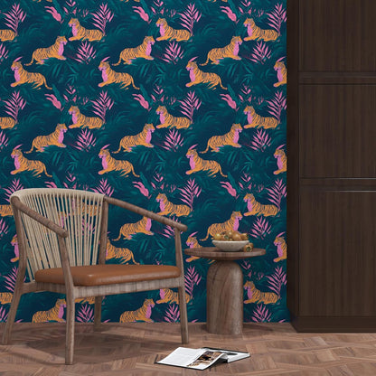 BOKEBEVE Watercolour Floral Peel and Stick Wallpaper Boho Vibrant Contact Paper Renter Friendly Wall Paper for Countertop Cabinet Wall Shelf Liner Removable Blue Colorful 17.5 x 118In