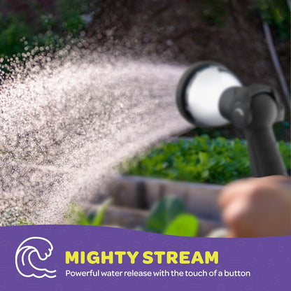 Hose Nozzle [Blue] Heavy Duty Hose Sprayer With 10 Adjustable Watering Patterns. Thumb Control Design, Comfortable Ergonomic Grip, Garden Hose Nozzle for Watering Plants & Lawns/Fun showers/Cleaning