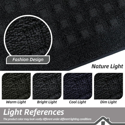 BEQHAUSE Dirt Trapper Door Mats 20"x32", Non-Slip Waffle Doormat Indoor Entrance Low-Profile, Dirt Resist and Absorbent Entryway Rugs Washable Inside Welcome Floor Mat for Front Back Door, Beige