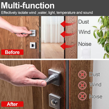 [New Upgrade] 19.7Ft Silicone Door Weather Stripping Door Seal Strip for Doors & Windows, Multi-Layer Soundproof Chamber Design, Self-Adhesive, Seal Large Gaps, Easy to Cut & Install
