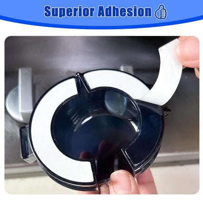 6 Pairs Replacement Transparent Tape for Stove Knob Safety Covers, for Child Proof Knob Covers, Strong Adhesive, Remove Without Leaving Any Trace, Universal Fit Most Stove Covers, Upgraded