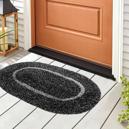 Pushglossy 2 Pcs 48" Double Bubble Kerf Door Sweep 1-3/4" Wide Vinyl Weatherstrip Seal for Exterior Doors, Energy Efficient Draft Stopper, Easy Slide in Installation(White)