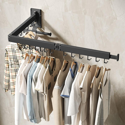 Clothes Drying Rack Wall Mounted,Drying Rack Clothing,Laundry Drying Rack Wall Mount,Collapsible Drying Racks for Laundry,Retractable,Foldable,Clothes Hanger Rack,Clothes Dryer Rack,White Color