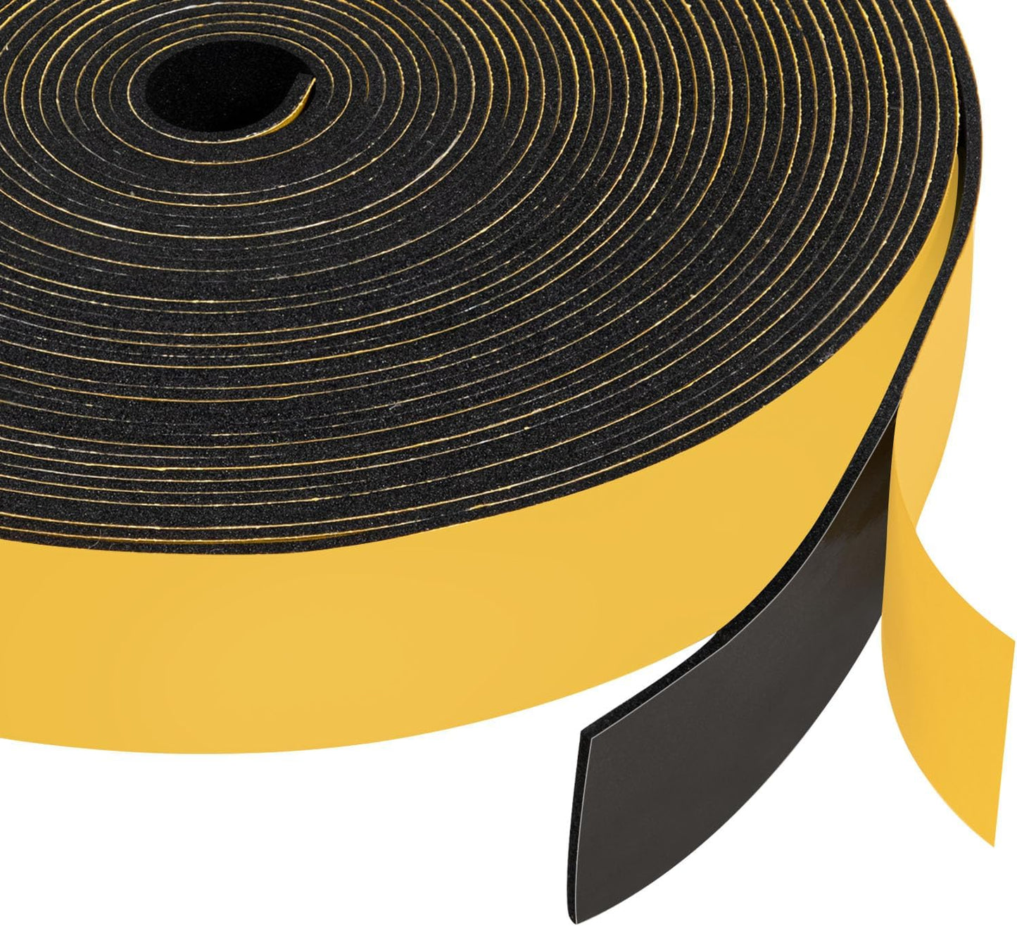 Yotache Self Adhesive Foam Gasket Tape 1/2" W X 1/2" T (New Adhesive Craft) for Doors Soundproofing Weather Seal Strip Insulation, 13 Ft Length