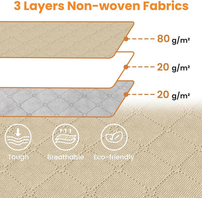 Fab totes 6 Pack Storage Bags for Clothes and Blanket, Foldable Closet Organizers and Storage with Zippers, Clear Window and Handles, Fabric Storage Bins for Sweater, Comforter, Bedding,Linen Sheets