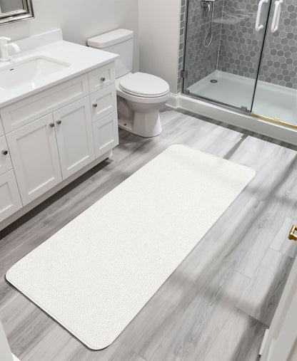 Bath Mat,Ultra Thin Bathroom Rugs,Rubber Bath Mats for Bathroom,No Slip Bath Rugs,Quick Dry,Machine Washable,Low Pile,Absorbent,Shower Outside,Sink,Home Decor Accessories.Grey,1'5"x2'3"(17x27Inch)