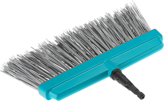 Gardena Patio Broom Brush Combination System, Turquoise Blue/Gray, 12.6 inches (32 cm), Width 3609-20