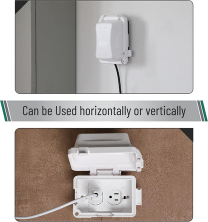 Bates- Weatherproof Electrical Outlet Cover, 1-Gang Outdoor Plug Cover | For Protection Against Rain Dust & Outdoor Use