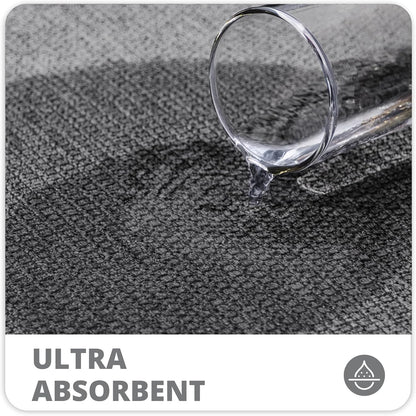 Bath Mat,Ultra Thin Bathroom Rugs,Rubber Bath Mats for Bathroom,No Slip Bath Rugs,Quick Dry,Machine Washable,Low Pile,Absorbent,Shower Outside,Sink,Home Decor Accessories.Grey,1'5"x2'3"(17x27Inch)