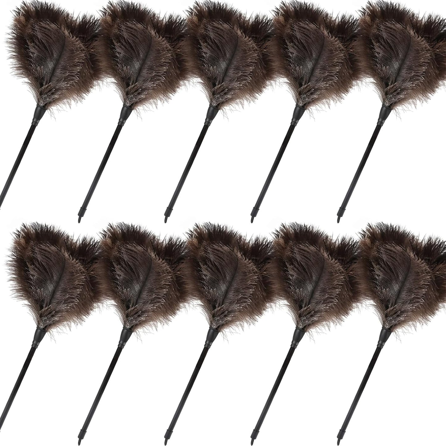 Extendable Cleaning Duster 94 Inch - Long Telescoping Ostrich Feather Dusters with Stainless Steel Extension Pole for High Ceiling Fan, High Ceilings,Roof Dusting