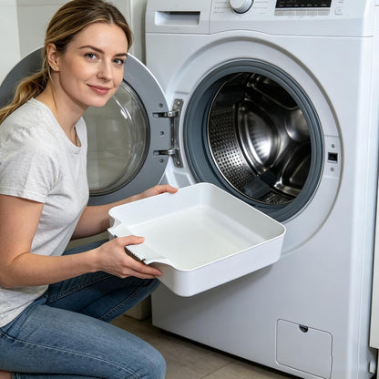 Washer Drip Pan, Universal Front-Load Washing Machine Drain Pan, Washing Machine Drainage Tray, Leak-Proof Easy Install Drain Funnel Water Catch Tray, Protect Floors Stay Dry, Stop Leaks (1PC)