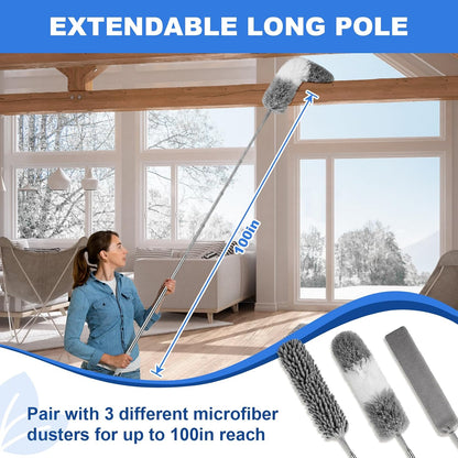Dusters for Cleaning,Feather Duster with Extension Pole,Ceiling Fan Cleaner Duster,Long Duster Extended Handle,Blind Cleaner Dusting