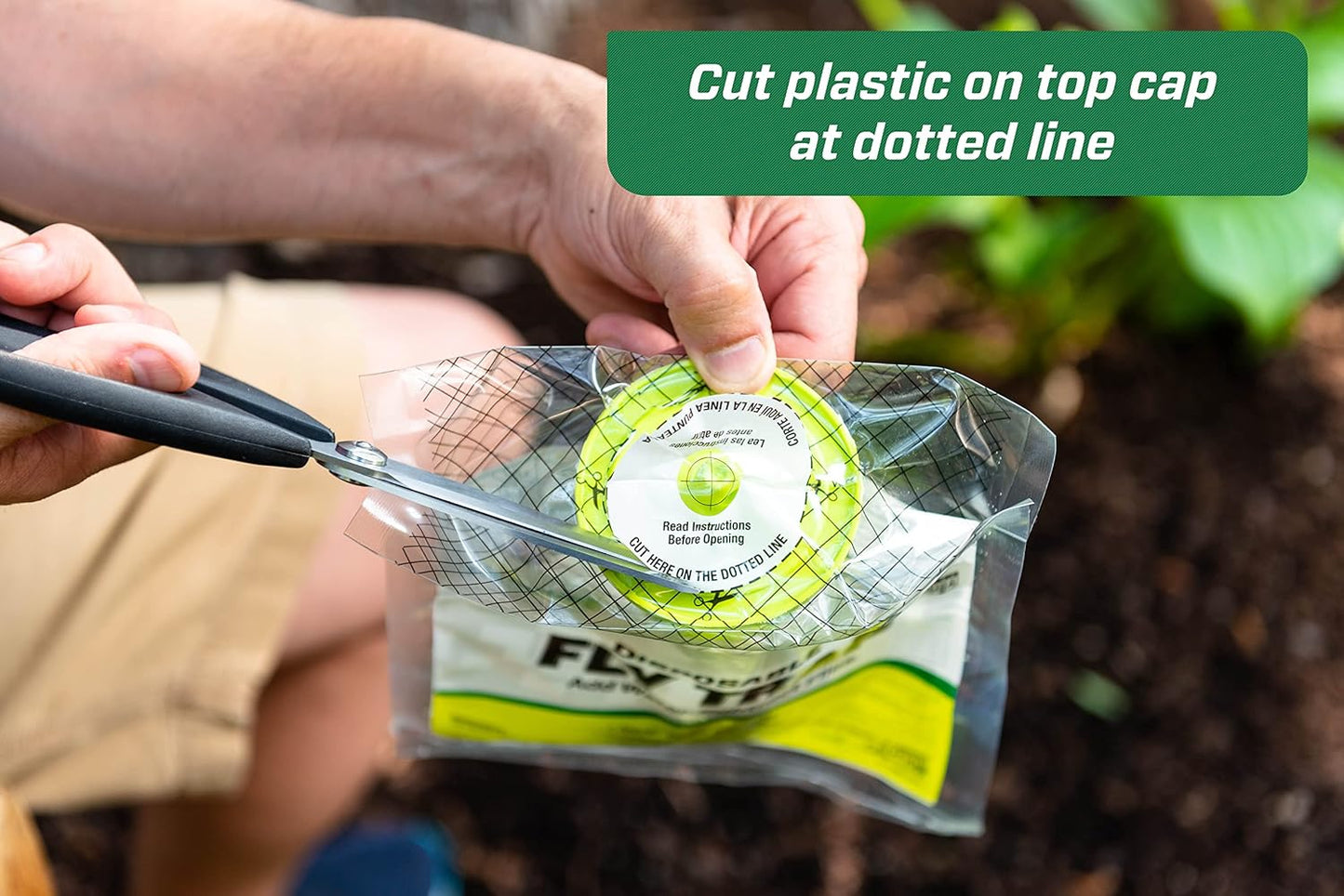 RESCUE! Outdoor Disposable Fly Trap – Hanging Fly Catcher with Attractant Bait, Fly Bag for Patio, Yard, Trash & Farm Areas – Easy-to-Use Outdoor Fly Control - 24 Traps