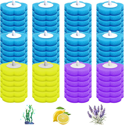 2 Pack Disposable Toilet Brush and Holder Set, Disposable Toilet Cleaning System Extended Handle with 48 Toilet Wand Refills, Toilet Brush for Toilet Bowl Cleaners, Bathroom Cleaning, Bathtub