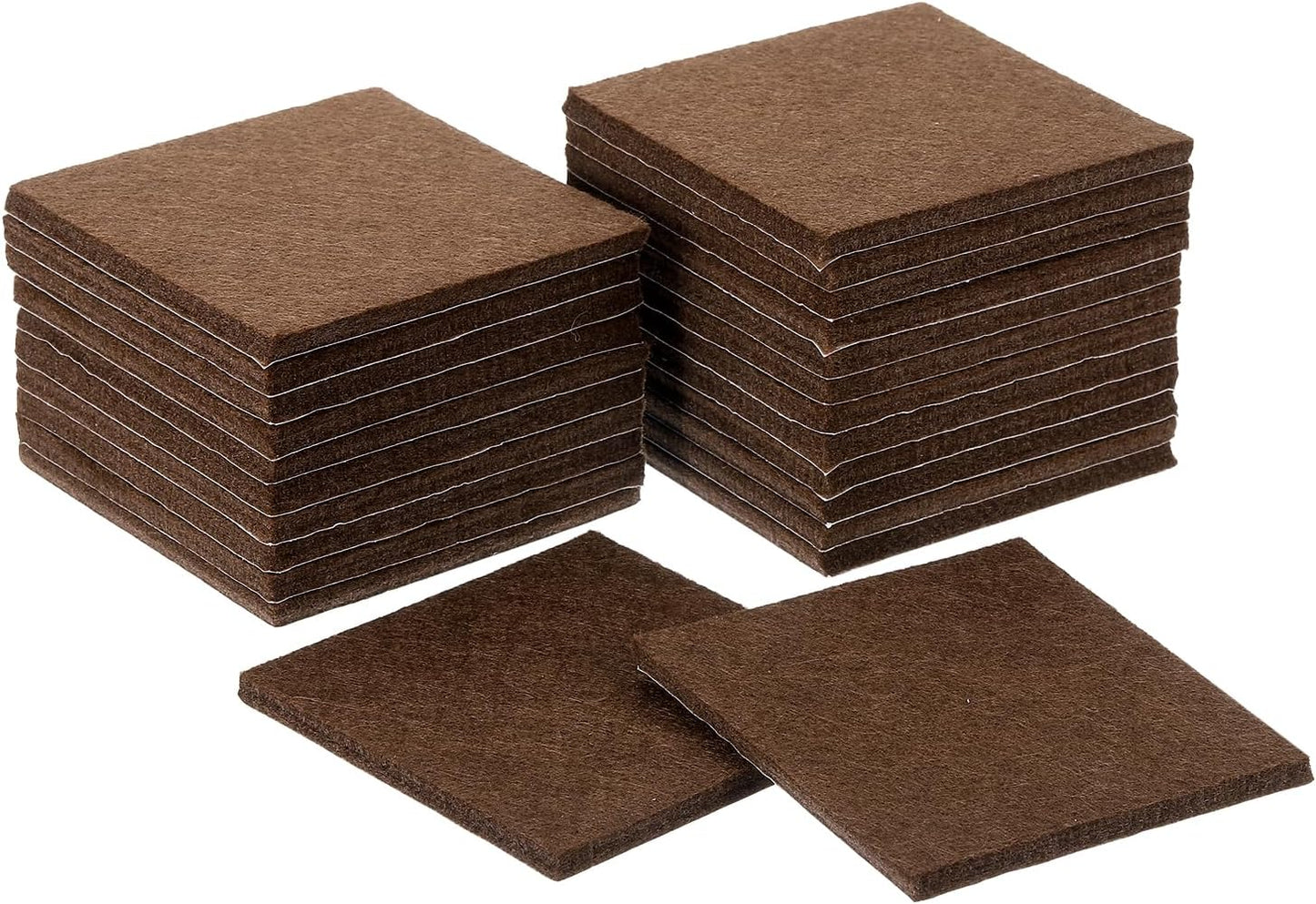 uxcell Furniture Pads, 24Pcs 1.5" - Square Self Adhesive Felt Furniture Pads, Floor Protectors for Furniture Feet Chairs Legs Hardwood Floors (Black)