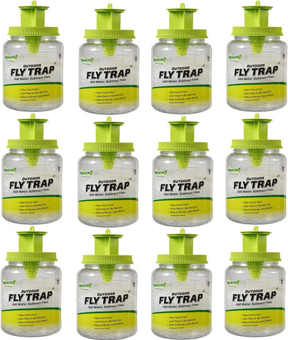 RESCUE! Outdoor Fly Trap - Reusable - 12 Traps