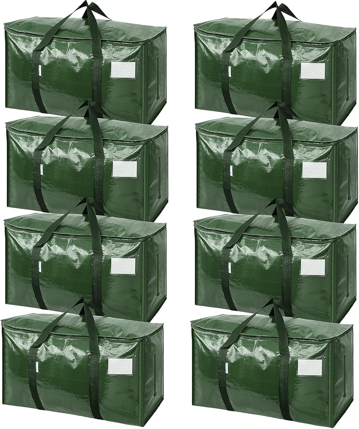 TICONN 4 Pack Extra Large Moving Bags Heavy Duty with Zippers & Carrying Handles, Durable Storage Bags Moving Boxes for Closet Organizers and Storage (4 Pack, Blue)