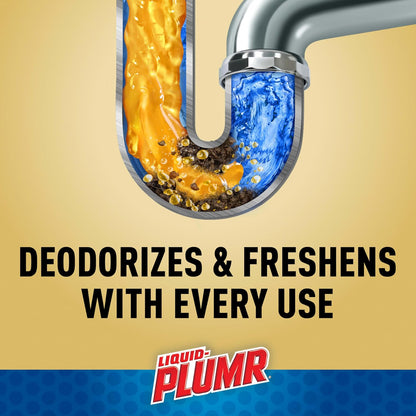 Liquid-Plumr Pro-Strength Full Clog Destroyer, Bathroom & Kitchen Sinks, Shower and Tub Drain, Safe for Pipes, Liquid Drain Cleaner, 32 Fluid Ounces