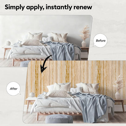 17"x118" Peel and Stick Wallpaper for Renter Friendly, Removable Wallpaper Peel and Stick, Self-Adhesive Textured Contact Paper for Walls, Cabinets, Countertops(Geometric Clay)