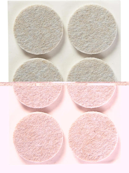 Scotch Felt Pads, Felt Furniture Pads for Protecting Hardwood Floors, Round, 1.5 in. Diameter, Beige, 24 Pads