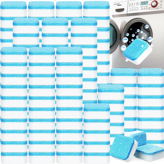 150 Pcs Washing Machine Cleaner Tablets Washing Machine Deep Cleaner Tablets for Front Loader and Top Load Washer