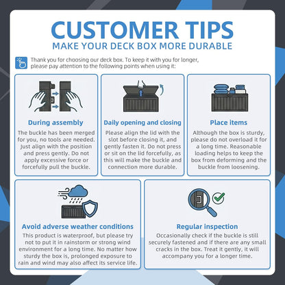 125Gal Outdoor Storage Box, Lockable Deck Box with Hydraulic Lid | Waterproof UV-resistant, Durable outdoor bin for patio cushions, pool accessories & garden tools. Keeps contents secure & dry