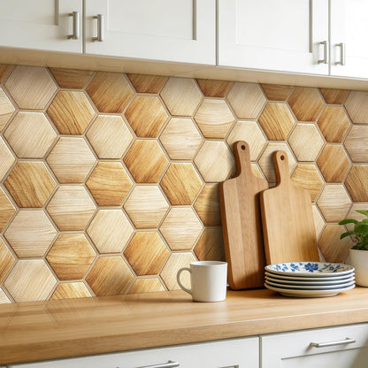 FunStick White Kitchen Wallpaper Peel and Stick Waterproof Herringbone Backsplash Wall Paper for Kitchen Bathroom Tile Wallpaper Removable White Contact Paper Peel and Stick for Cabinets 17.5"x118"