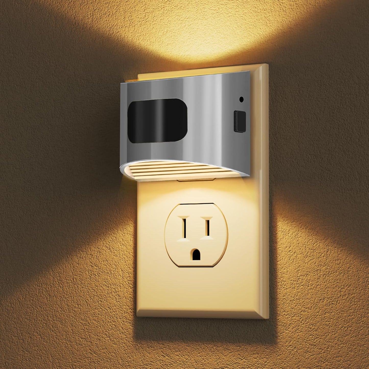 DORESshop LED Night Light[2 Pack], Night Lights Plug into Wall, 3 Mode Plug in Night Light with Motion Sensor, Dusk to Dawn Sensor, Nightlights for Adults, Bedroom, Bathroom, Hallway