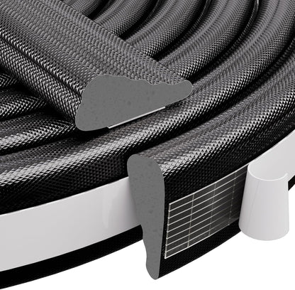 118 Inch Wedge-Shape Weather Stripping Door Seal,Windows and Doors Insulation for Winter,Self Adhesive Insulation Tape for Exterior Front Door,Noise Cancelling,Draft Seal Blocker,White