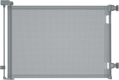Retractable Baby Gates, Mesh Dog Gate for Doorways, 33.6" Tall, Expands to 55" Wide,Pet Safety Essential Fit for Baseboards, Wide Toddlers Gates for Hallways, Indoor & Outdoor,Gray