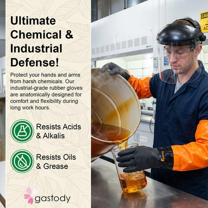 Gastody™ - Chemical Resistant Gloves, Reusable,Heavy Duty Safety Work Gloves,Resist Acid,Oil,Alkali - S-M-L-XL-XXL Size
