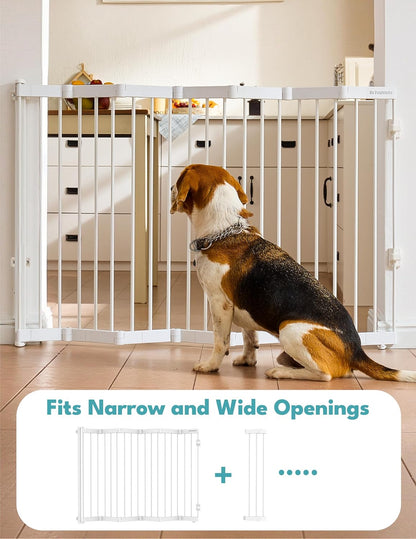 No Pawblems Retractable Safety Gate, Metal Adjustable Dog Gate for Doorways, Stairs & Hallways, Expands to 38" Wide, Auto Retract Design, No Bottom Bar, Black