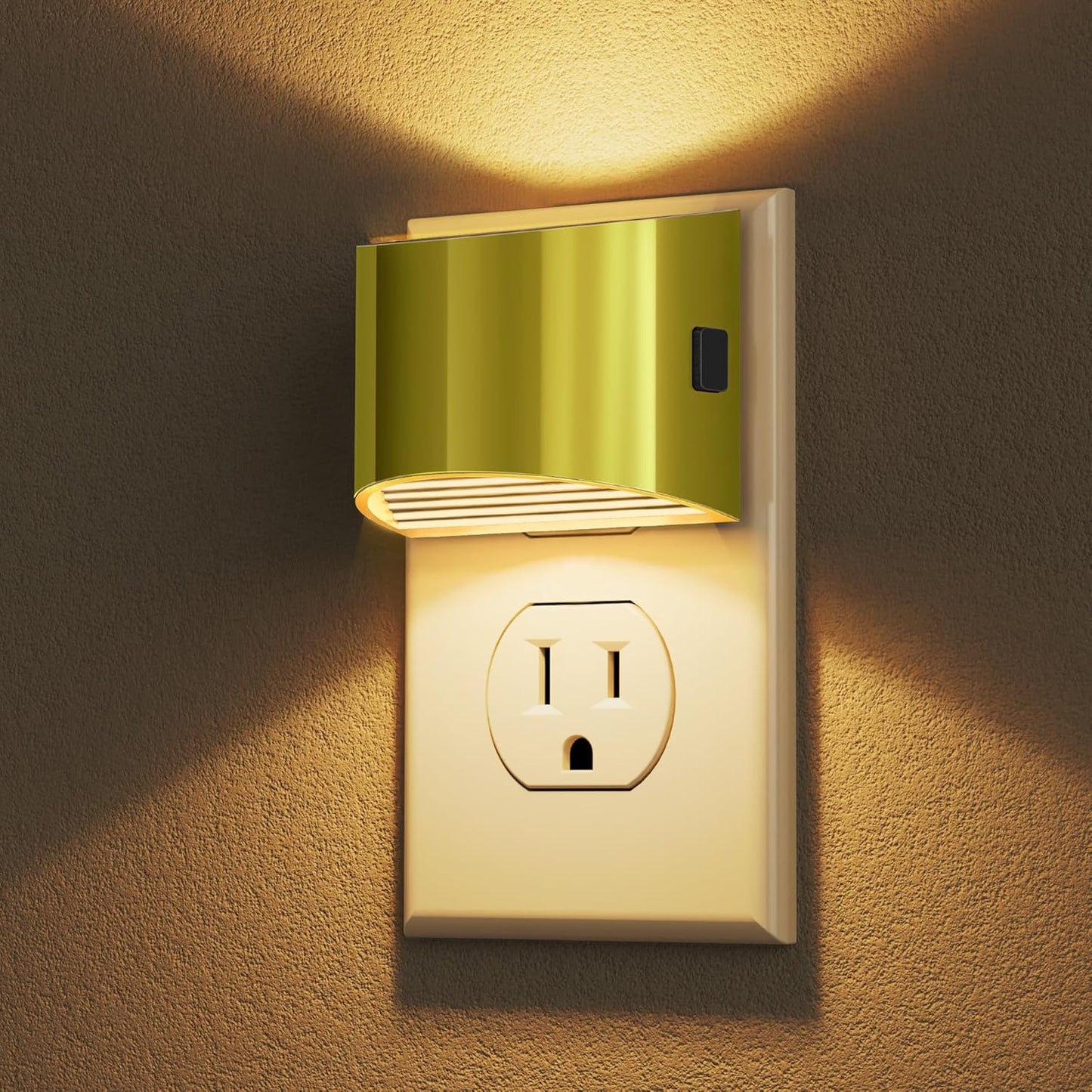 DORESshop LED Night Light[2 Pack], Night Lights Plug into Wall, 3 Level Brightness Adjustable Plug in Night Light, Dusk to Dawn Sensor, Nightlights for Adults, Bedroom, Bathroom, Hallway, 3000K