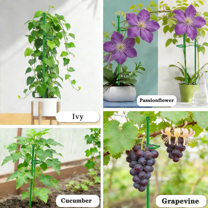 Plant Stakes for Indoor Plants,10PCS Plant Sticks 15.7in Plant Support Stakes for Potted Tomato Vegetables, Orchid Stakes with Clips for Indoor Outdoor