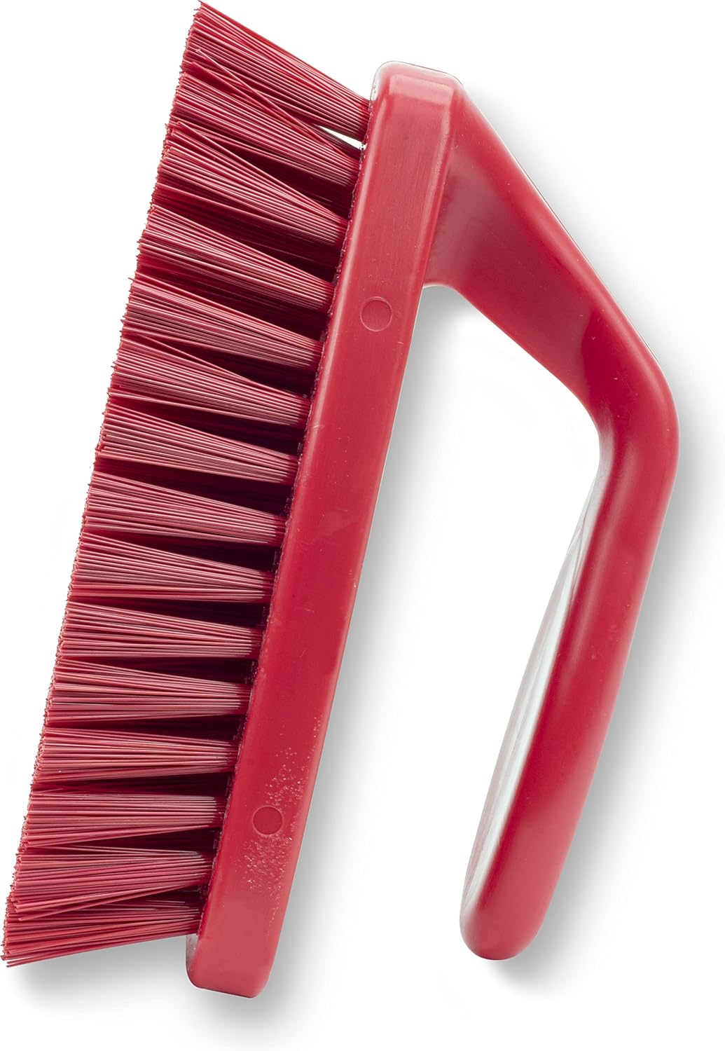 SPARTA Heavy Duty Scrub Brush, Hand Brush with Iron Shape Handle Design for Scrubbing Kitchen Pots and Pans or Bathroom Sink and Shower, 6 Inches, Black, Twin