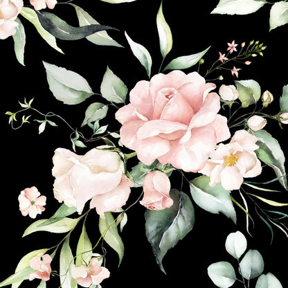 Pink Floral Peel and Stick Wallpaper Self Adhesive Removable Thick Vinyl Watercolor Botanical Flower Accent Wall for Bedroom Bathroom Living Room Renter Friendly 17.7" x 118"