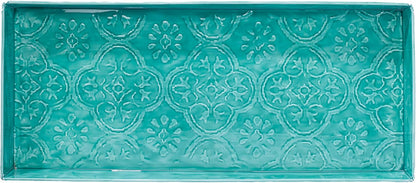 HF by LT Birch Forest Pattern Metal Boot Storage Tray, 30 x 13 inches, Antique Copper Finish