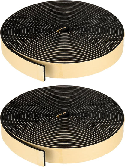 PATIKIL Foam Insulation Tape, 1-1/2" W x 1/8" t x 32.8FT Self Adhesive Weather Stripping Door Seal Strip for Door Window Air Conditioning, Black - Colors B