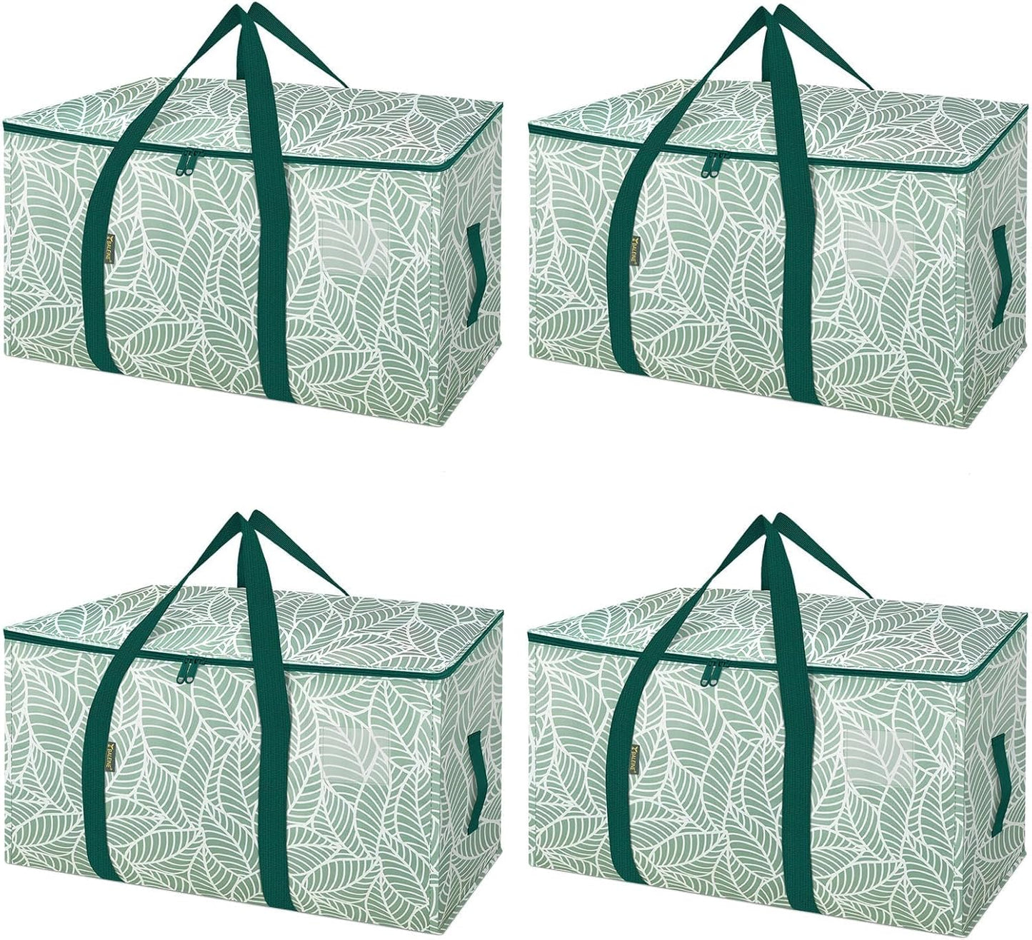 BALEINE 6-Pack Oversized Moving Bags with Reinforced Handles, Heavy-Duty Storage Tote for Clothes, Moving Supplies (Clear, 6-Pack)