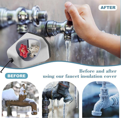 Outdoor Faucet Covers for Winter Freeze Protection, Foam Spigot Covers Winter Insulated for Outside,Hose Bib Cover for Winter (2 Pack)