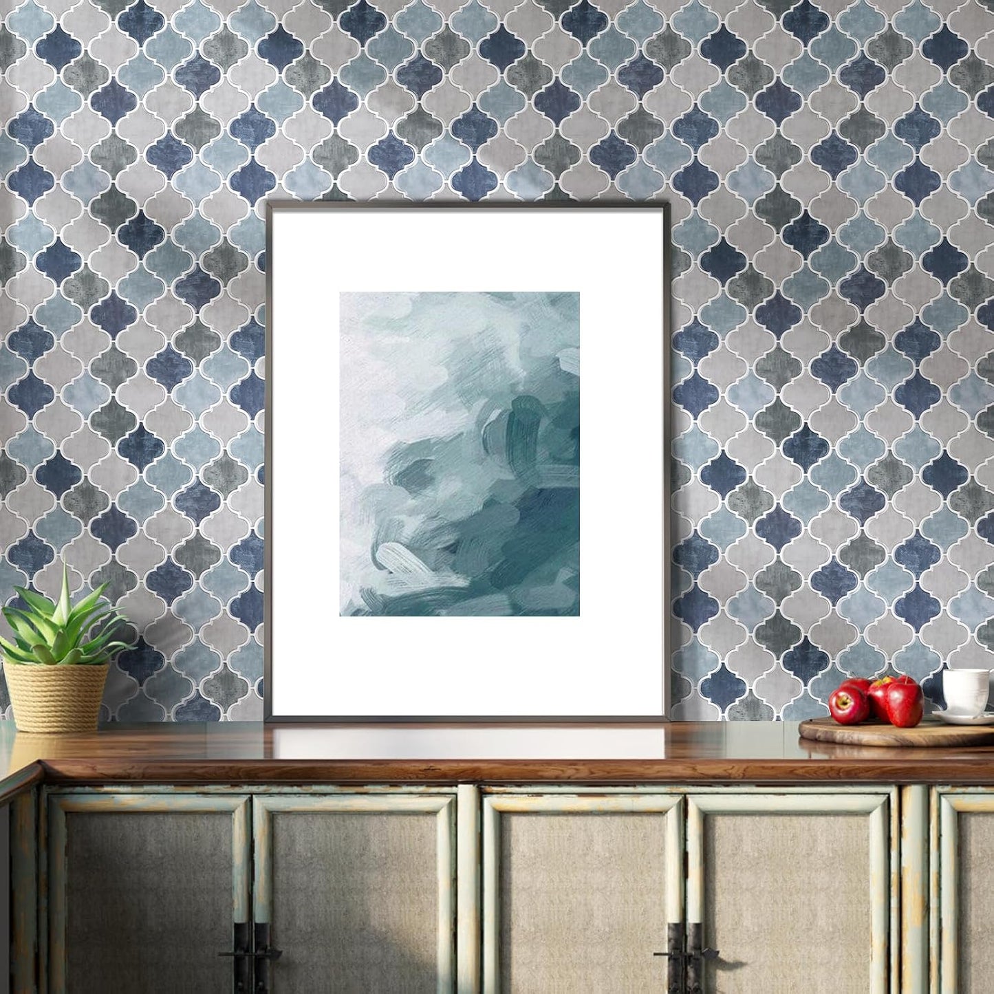 Arabesque Peel and Stick Backsplash for Kitchen, Thicker Design 3D Self Adhesive Wall Tiles, 12"x12" Peel and Stick Wall Tiles, Dark Grey 10-Sheet Stick on Tiles for Kitchen and Bathroom.