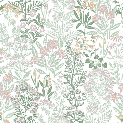 Safiyya Peel and Stick Wallpaper Floral Green and White Leaf Contact Paper for Cabinets 17.3"x 78.7" Self Adhesive Removable Wallpaper for Bathroom Renter Friendly Wall Paper Vinyl Roll